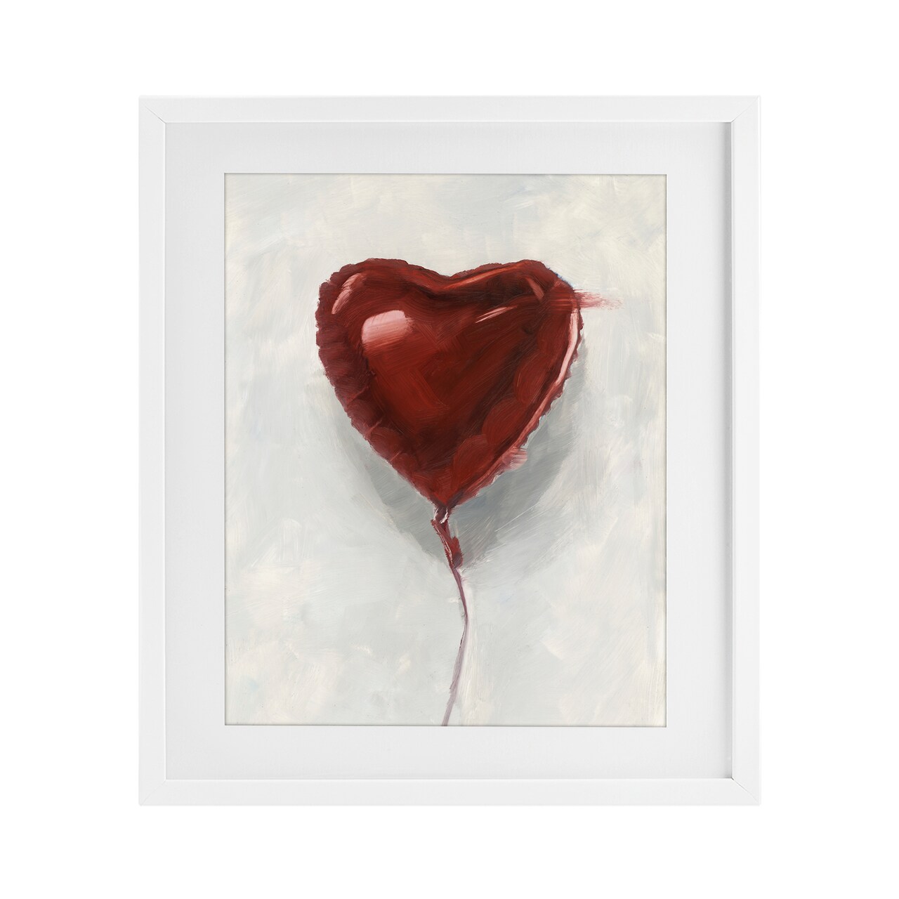 Stupell Industries Heart Shaped Balloon Framed Print Under Glass, design by Ethan Harper